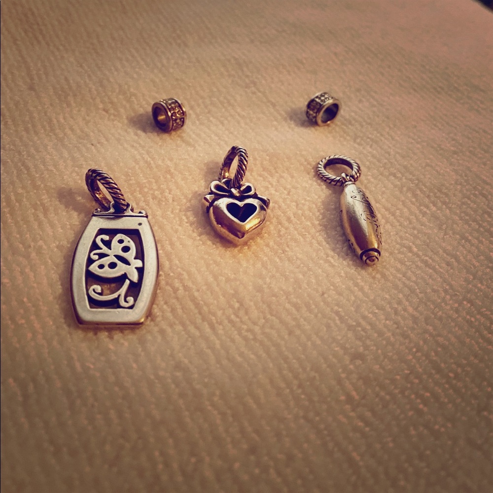 Three Brighton charms and two Brighton spacers